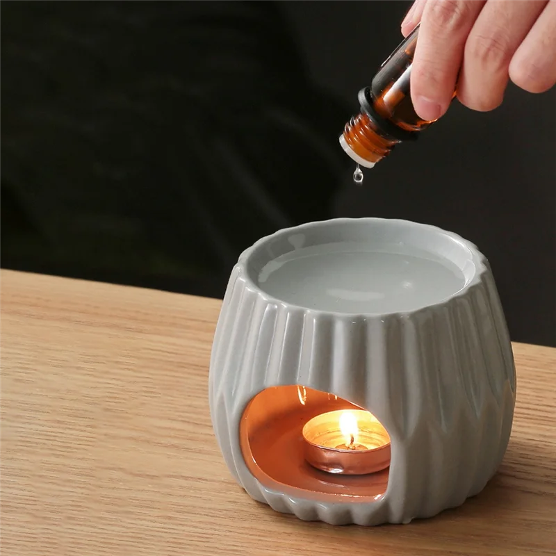TFORU-حامل شمعة الصينية شمعة الشمع Melter الموقد الشاي ضوء مصباح عطري لطاولة الطعام ديكور المنزل العطر #3
