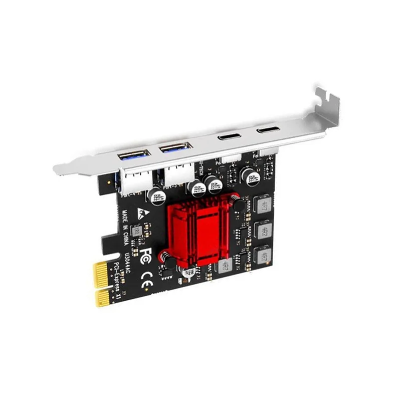 New--PCIE Expansion Card PCIE To 2 Port USB3.2 Gen1 Type-C + 2 Port USB3.2 Gen1 Type-A Expansion Card Adapter For Desktop PC