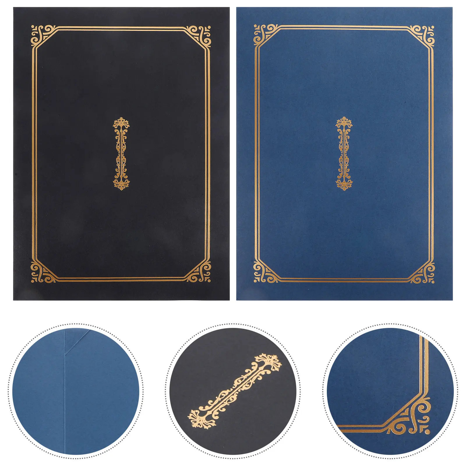 

Набор из 4-х бумажных обложек для сертификатов и дипломов: защитные чехлы для наград для студентов, специалистов, выпускников – для демонстрации, хранения и декора