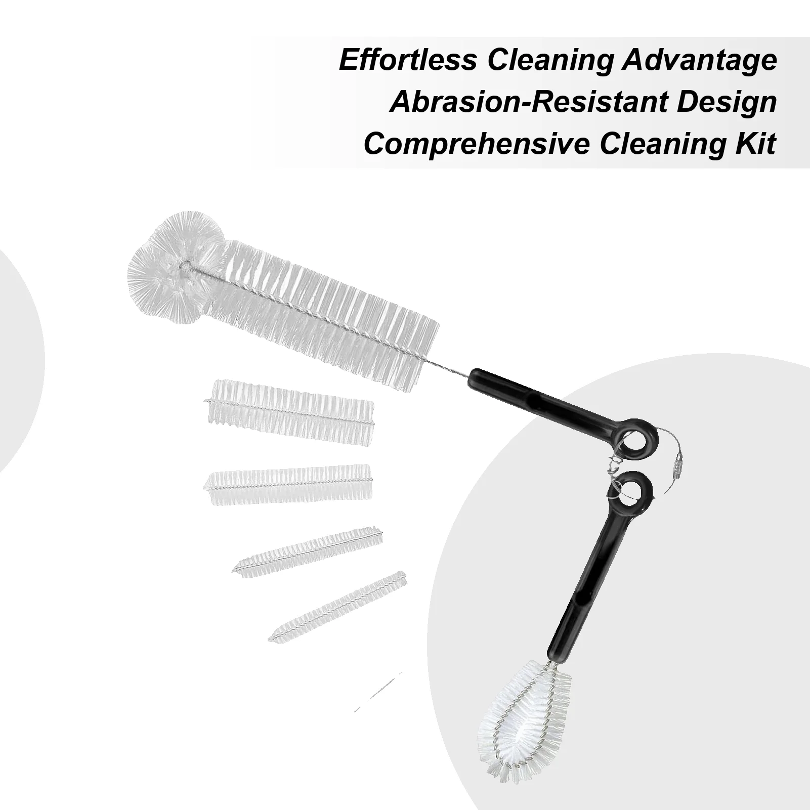 Baby Bottle Cleaning Brush Set 7 Pieces Bottle And Straw Brush Cleaning Set Bendable Multifunctional Straw Scrub For Water Cup