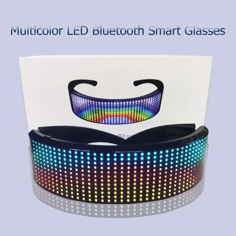 DIY LED Glasses Bluetooth App Control Luminous Rave Party Glasses Festival Gafas Led Electronic Shining Glasses Neon Party Light