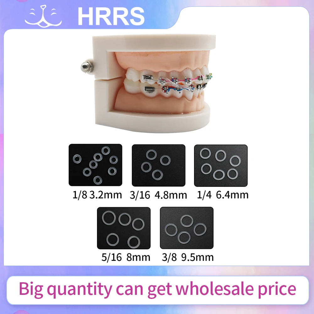 10Bags 1000pcs Dental Transparent Silicone bands Latex Free Elastic Bands for Braces Orthodontic Silicone bands