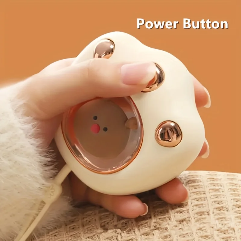 Mini Paw Hand Warmer 3-Gears 1200mAh USB Rechargeable Hand Warmer Thermal Autumn Winter Hot Handwarmer Kids Students Gift