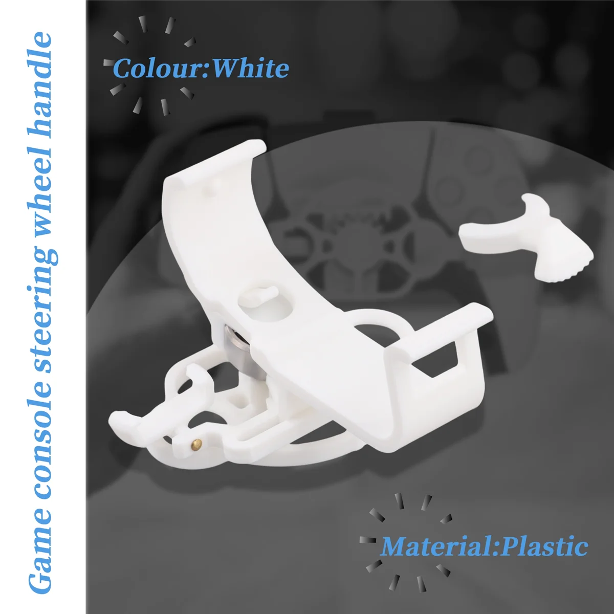 Мини-контроллер рулевого колеса Геймпад Гоночный руль для гоночных игр, имитационные игры Белый