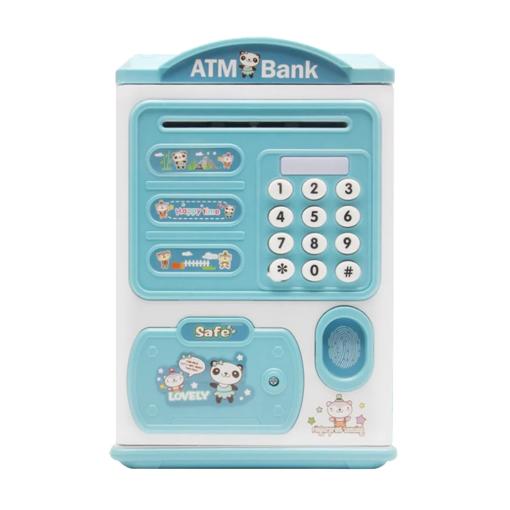 Piggy Bank Toy Kids Money Pot Toys Fingerprint Identification Multifunction Saving for Cash Storage Only and Out Coin