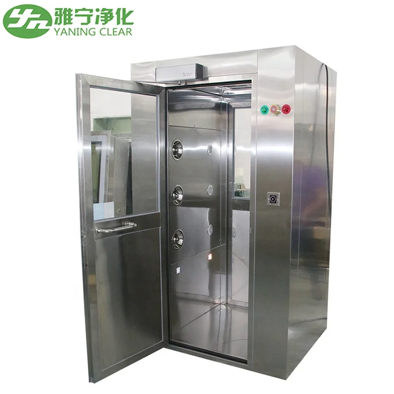 COOFULL YANING Airtight Electronic Interlock Air Shower Chamber Cleanroom PLC Control Air Shower Decontamination Air Shower Room