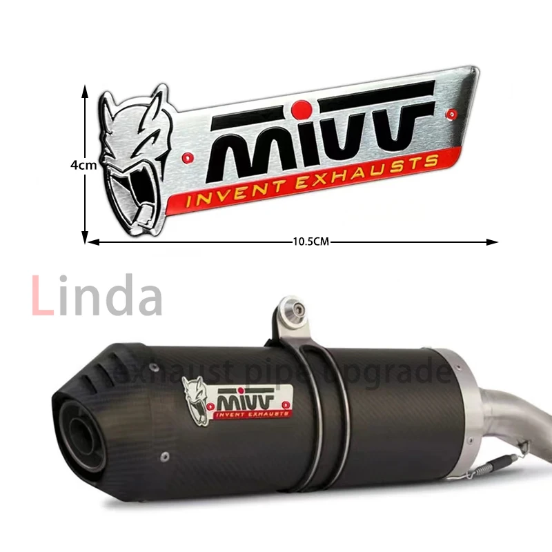 Motorcycle Exhaust Pipe Sticker For mivv devil Waterproof Decorative Metal Aluminum Label High Temperature Resistant Car Sticker