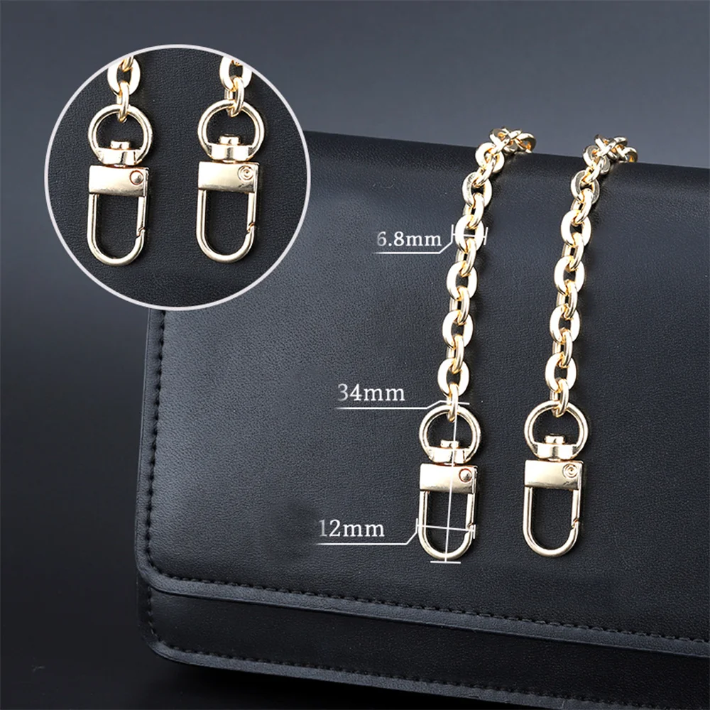 Vintage Single Shoulder Diagonal Chain Leopard Print Feature Bag Chain Acrylic Wide Shoulder Strap Bag Strap