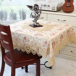 Square TableCloth Table Cloth White Embroidery Lace Table Cloths For Dining Table Cover Towels Table Juppe Dust table decoration