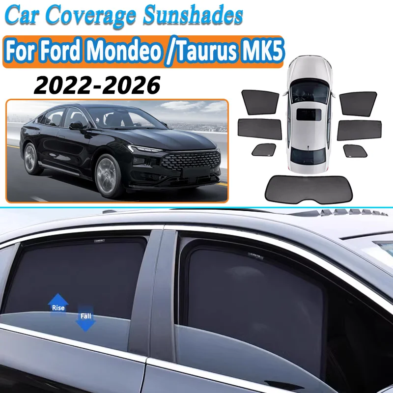 

For Ford Mondeo Taurus MK5 2022-2026 Car Mesh Shade Window Sunshade Sunscreen Sun Visor Privacy Curtain Mosquito Auto Accessorie