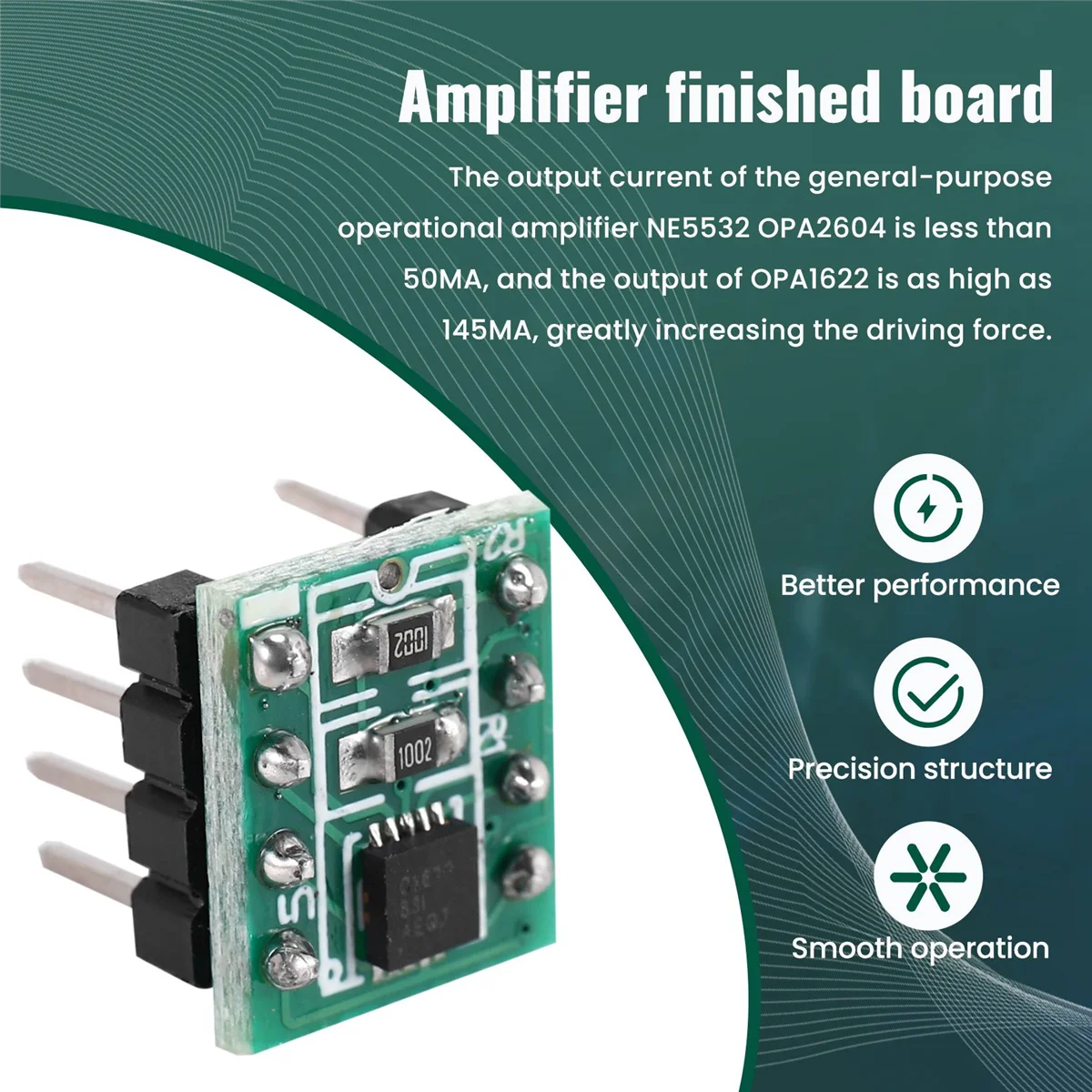 Opa1622 dip8 duplo op amp placa de produto acabado saída de alta corrente baixa distorção op amp atualização