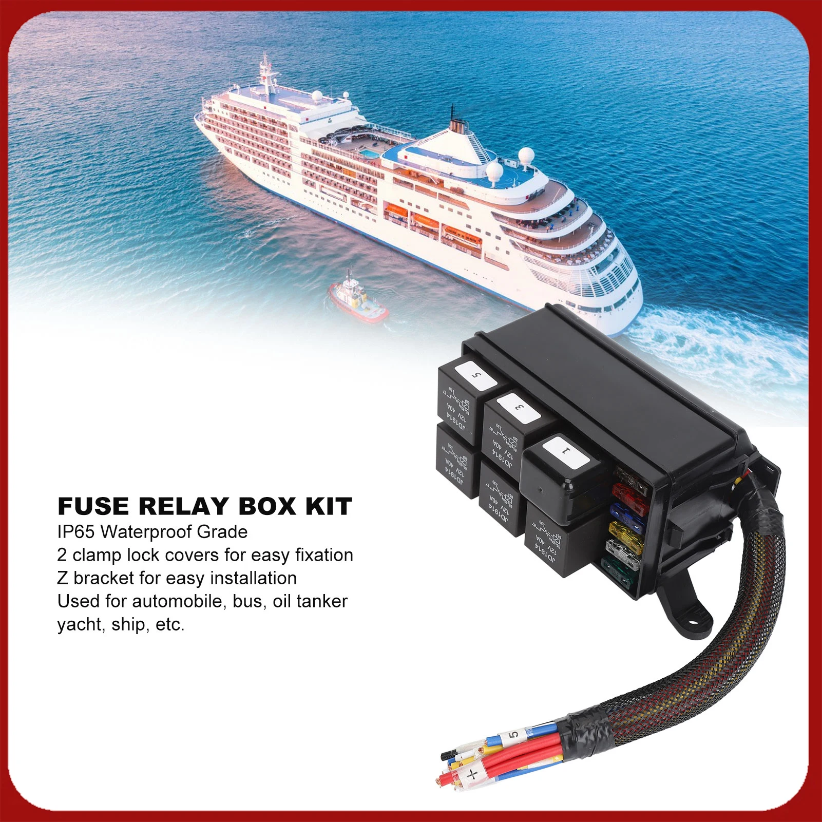 

Комплект предохранителей и релейной коробки 12 В, 6 шт., 4-контактные реле для Bosch Style, 11 шт. предохранителей для автомобильного морского двигателя