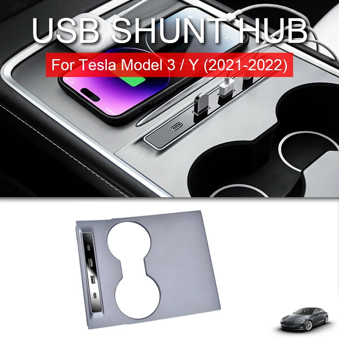 

USB-разветвитель для док-станции Tesla Model 3 Y, 27 Вт