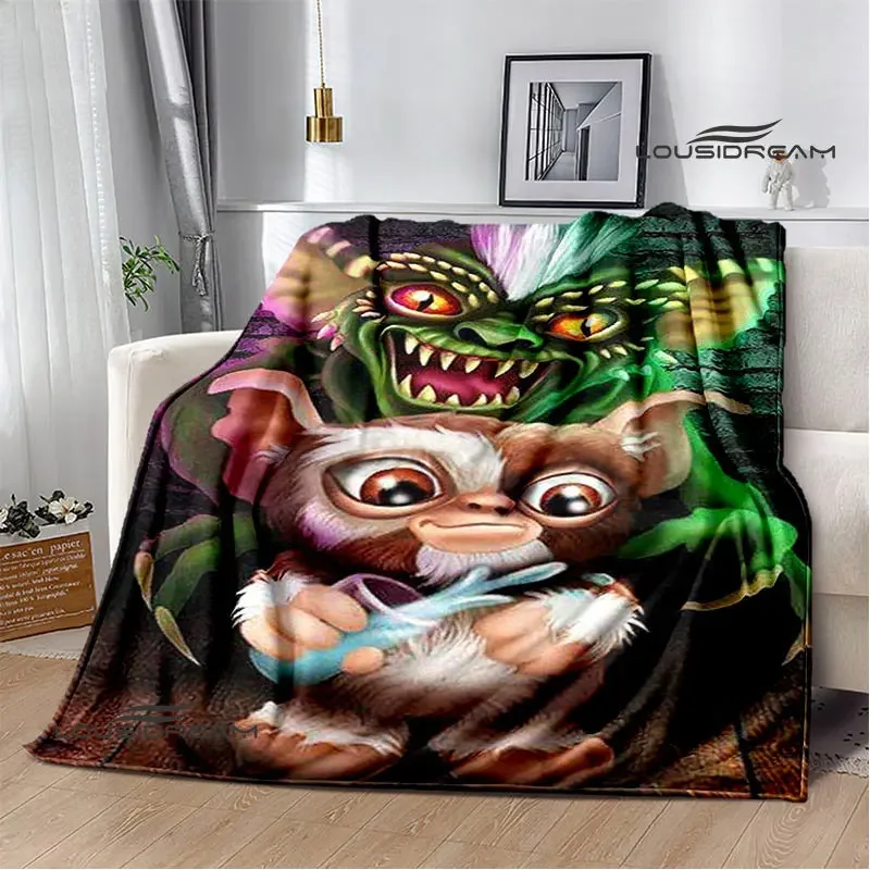 Gremlins cartoon printied blanket children\'s warm blanket flannel soft and comfortable blanket home travel blanket birthday gift