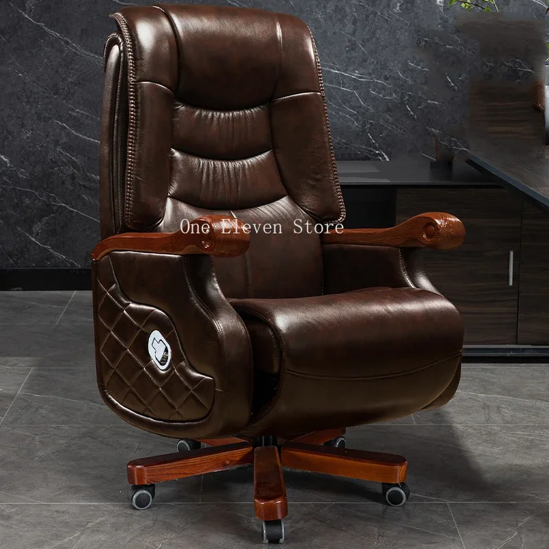 

Leather Office Chair Backrest Luxury Chaise Design Rotating Ergonomic Stool Wheels Relax Salon Chairs Sillas De Escritorio Gamer