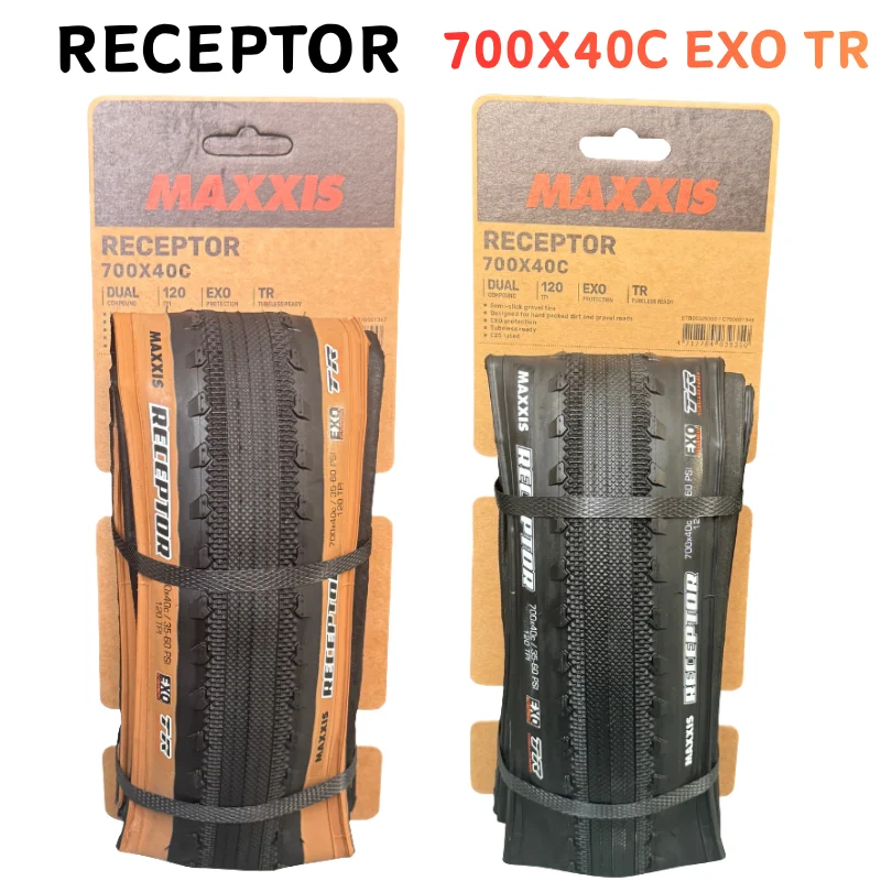 Neumáticos MAXXIS RECEPTOR HYPR-X para Bicicleta de Gravel, Tubeless, 700x40C/45C, para Ciclismo Todoterreno