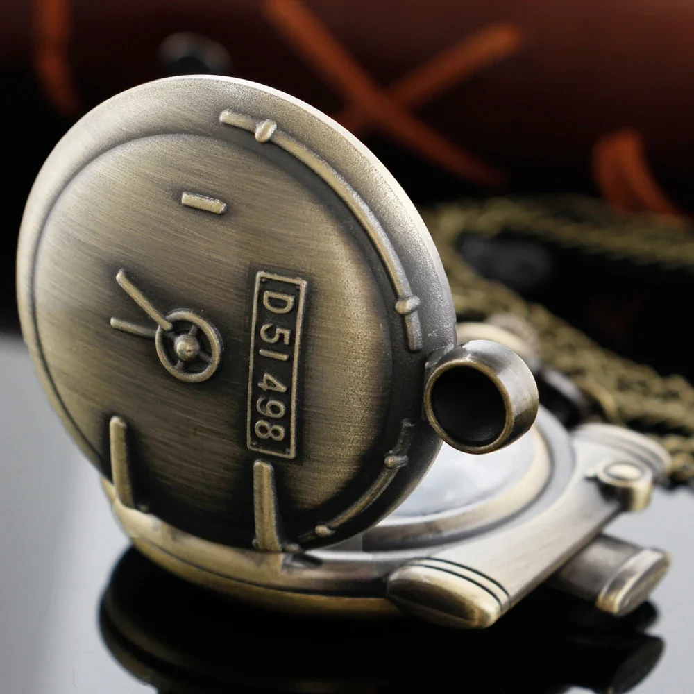 Креативный поезд специальной формы, бронзовые кварцевые карманные часы, винтажное модное ожерелье с драгоценными камнями, кулон, мужские и женские детские часы, подарки