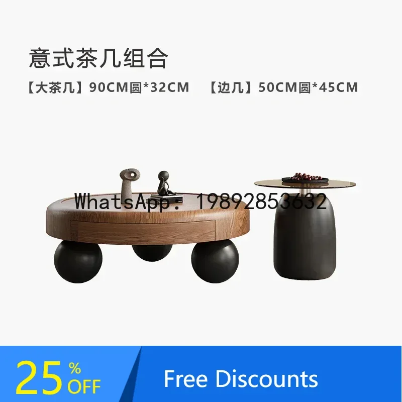 

B1 coffee table combination Italian creative living room coffee table solid wood