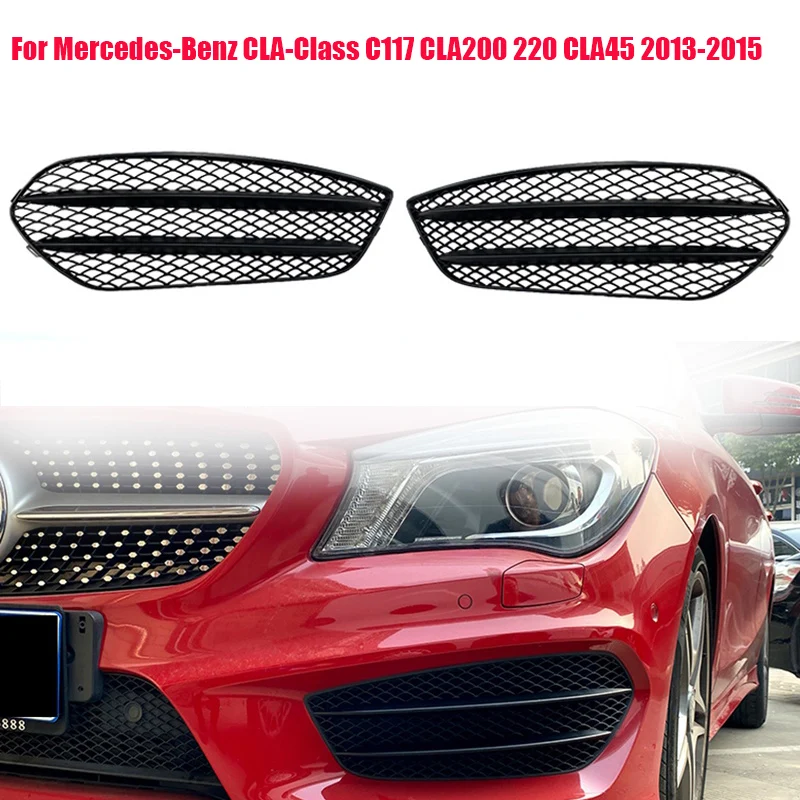 

Car Front Bumper Grill Grid Fog Light Air Vent Grille Cover For Mercedes-Benz CLA Class C117 CLA200 220 CLA45 2013 2014 2015 AMG