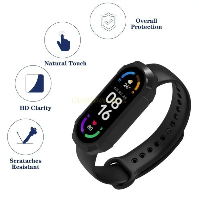 F62C para cubierta protectora Watch anti-scratch a prueba golpes para mi banda 6 5 4 3