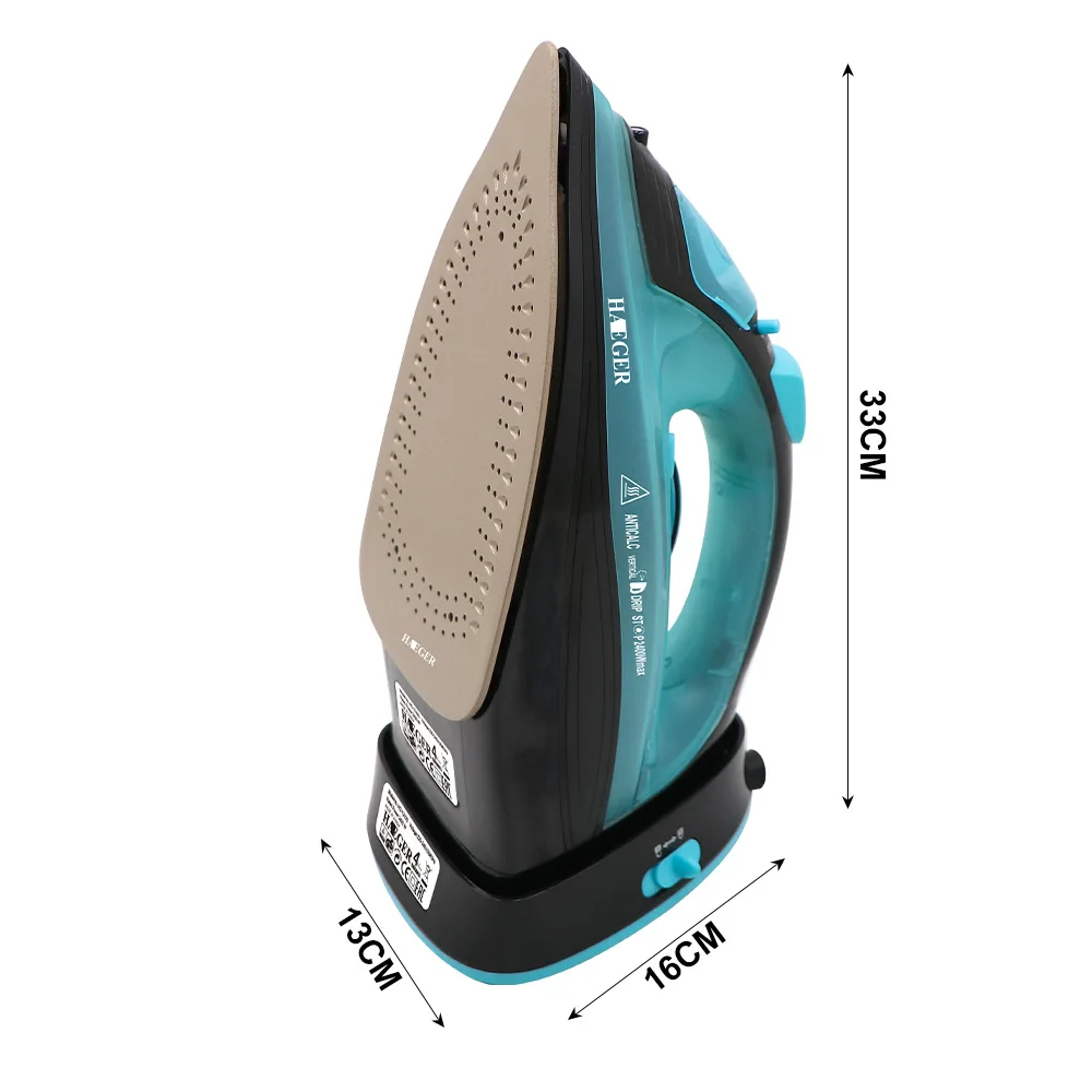 Steam Iron for Clothes,220V 2400W Handheld Electric Iron ,Wireless, Adjustable Temperature,Titanium Infused Ceramic Soleplate