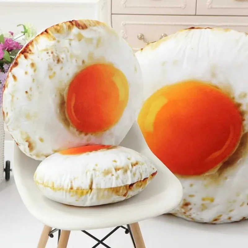 

Modern Omelette Pillow Living Room Sofa Soft Cushion Cushion Soft And Creative Bed Pillow Funny Home Textiles