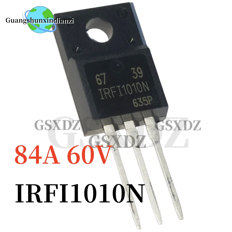 10Pcs IRFI1010N IRFI1010NPBF IRFI1010 N-channel Power Field EffectMOSFET 84A60V TO-220F