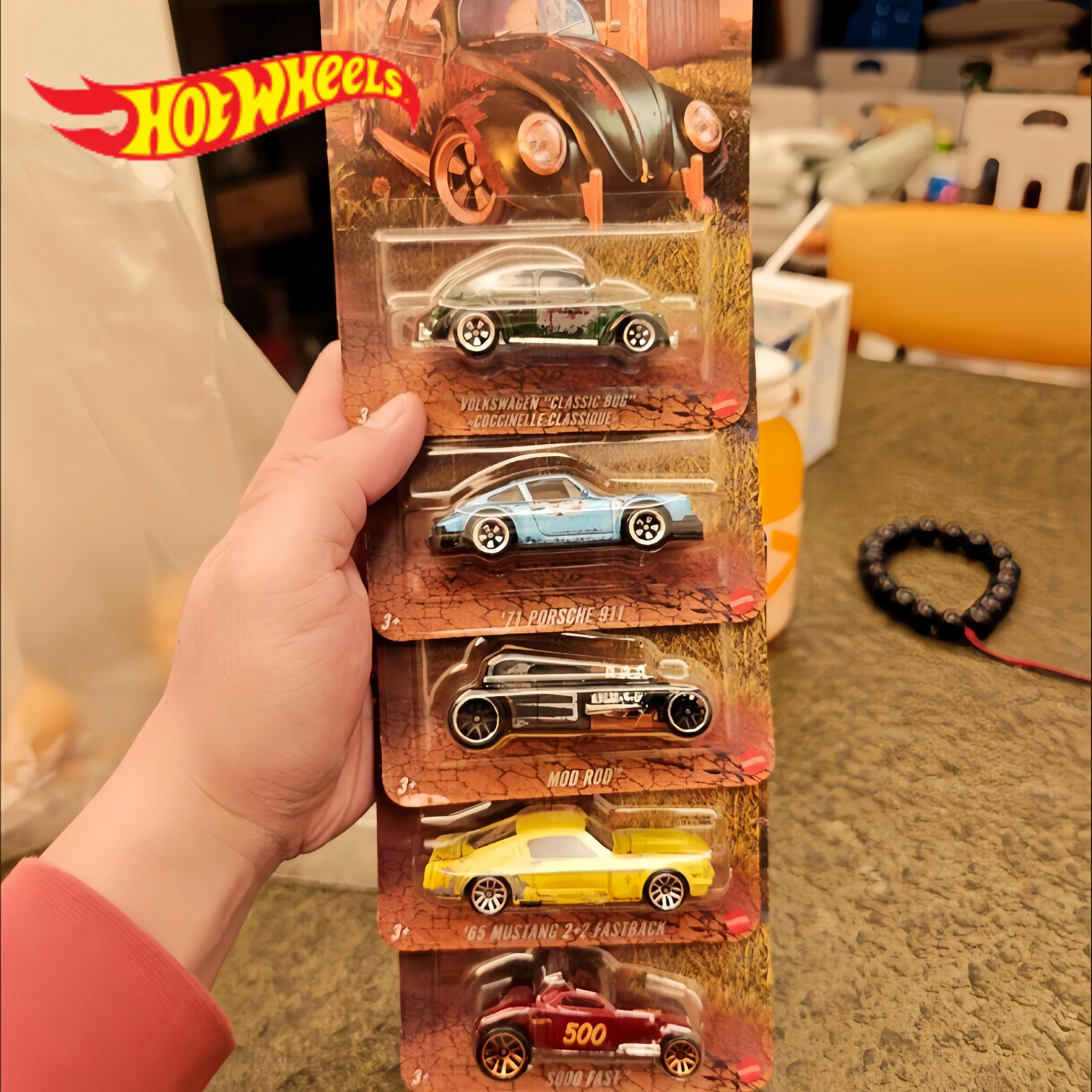 

Classic Club Mustang Porsche 911 Original Hot Wheels Volkswagen Beetle Retro Alloy Car Hrt81 Silver Label Die-Cast Car Model