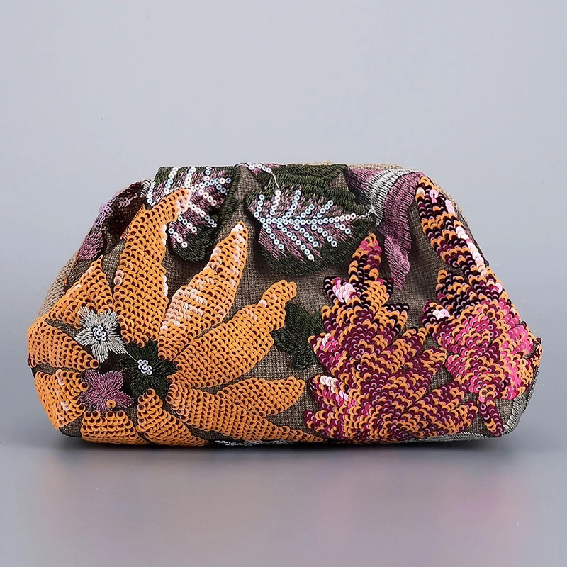 حقيبة حفلات ساحرة عصرية ومتعددة الاستخدامات، حقيبة ترتر أنيقة ومزاجية، حقيبة زهور كاجوال فاخرة لحفلات الزفاف والحفلات الراقصة