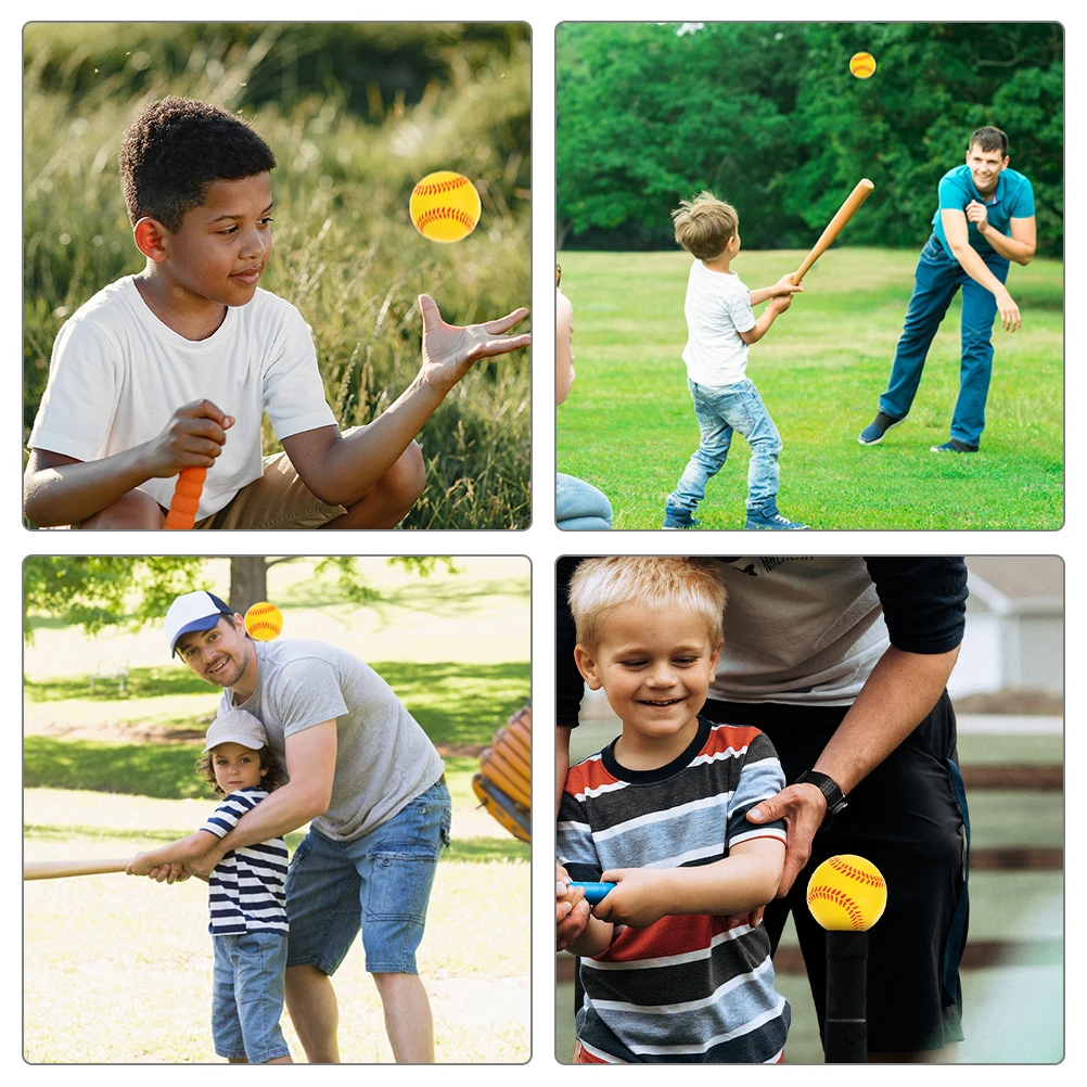 

5Pcs Practice Baseballs PU Sponge Softballs Training Balls for Kids Teenagers Lightweight Durable Sports Practice