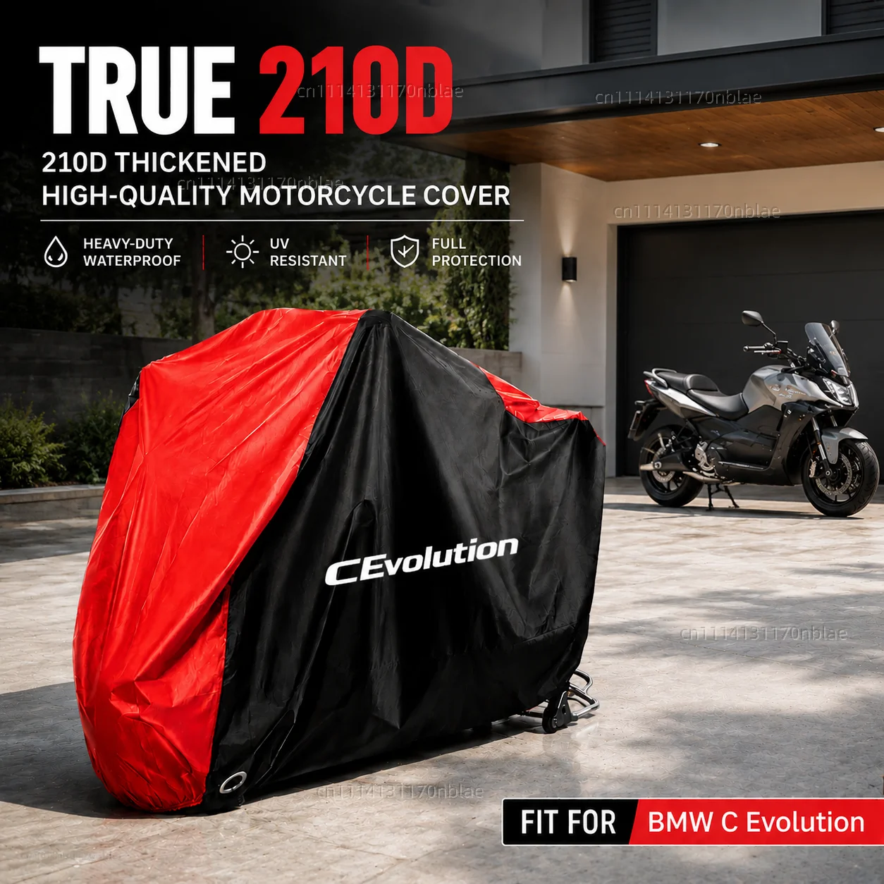 For BMW C Evolution 2014-2020 210D Motorcycle Cover Waterproof Fabric All Season Dustproof UV Protection Moto Rain Cover
