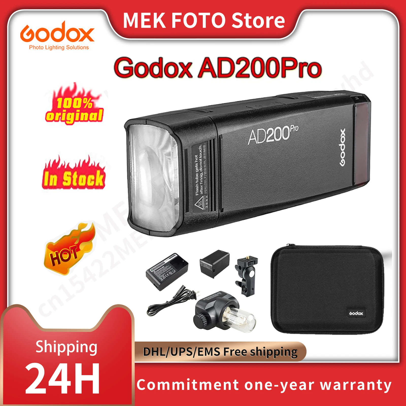 Godox AD200pro 200Ws Outdoor Flash Speedlight TTL HSS 2.4G Wireless X AD200 PRO Pocket Flash For Sony Nikon Canon Fujifilm