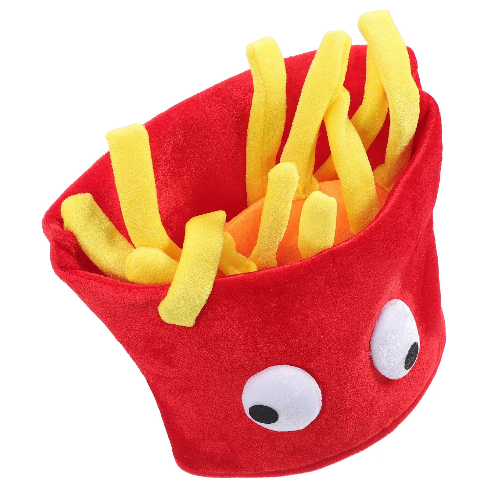 البطاطس المقلية قبعة مادة القماش مريحة تأثيري حلي قبعة أغطية الرأس حفلة كرنفال صور الدعامة البطاطس المقلية شكل قبعة