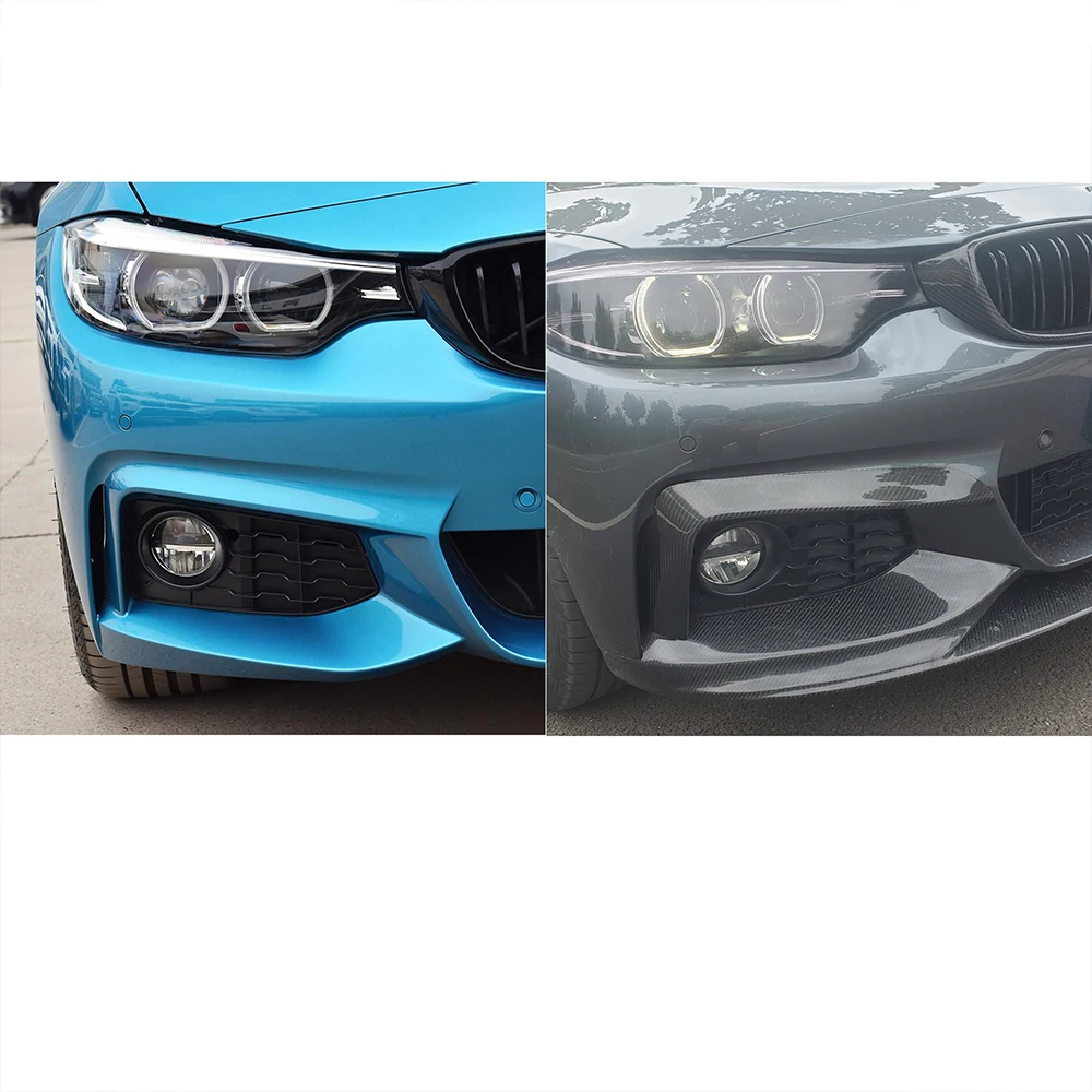 لسيارات BMW 4 Series F32 F33 F36 2014-2020 المصد الأمامي الخلفي من ألياف الكربون الفاصل سبويلر Canard غطاء سكين الهواء ملحقات السيارة