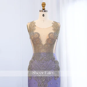 Sheer Fairy 2025 Elegant Lilac Middle Crystal Luxury Dresses of Black Girls Graduation Birthday Party SH004 Personalized 12 Main Sales Dress Lilas For Graduation - №10