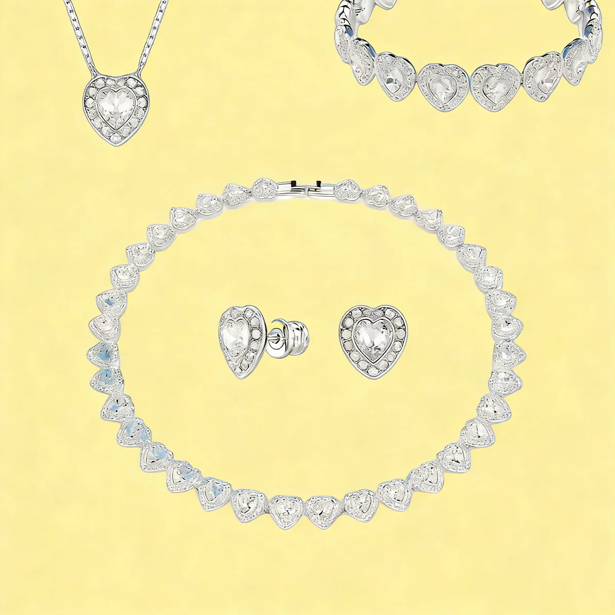 

Popular Sales of Luxury Heart Sets, High-end Exquisite and Minimalist Style, The Preferred Jewelry for Parties, Jewelry