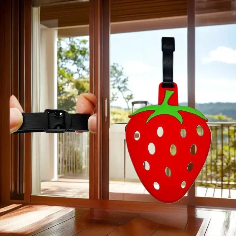 Paar beerenförmige Reiseanhänger, einzigartiger Hängeidentifikator, Gepäckzubehör aus weichem PVC-Gummi