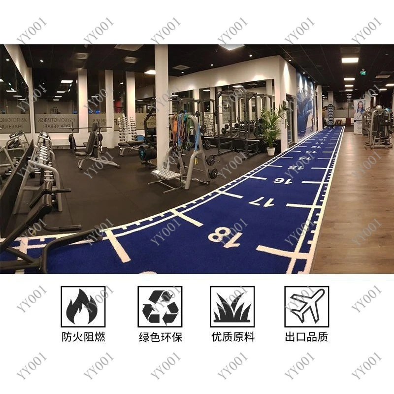 10m Gym Artificial Grass Turf With Scale White Line Sled Dedicated Lawn For Gym Runway