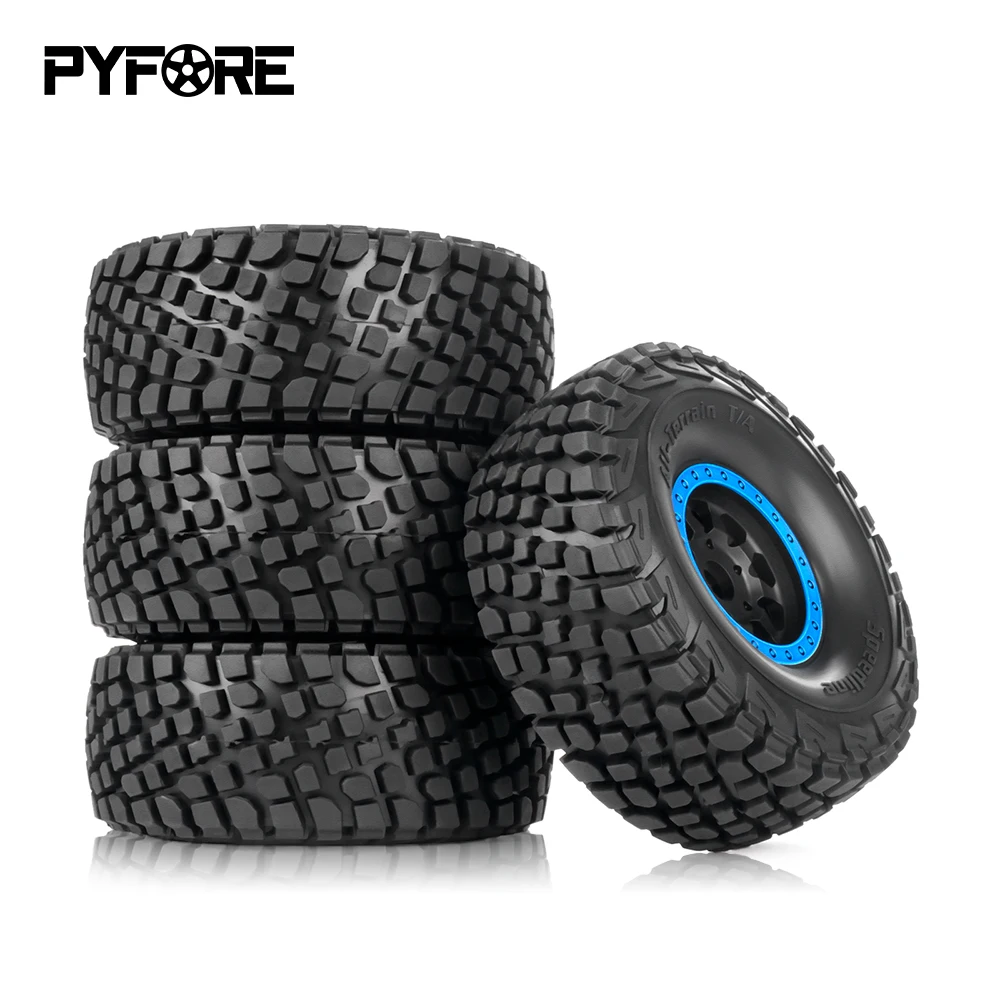 PYFORE Off-road Banden 137X55mm Adapter 17mm 4 STUKS voor MOJAVE YK4072 YK4073 1/7 RC Model auto Woestijn Truck Accessoires