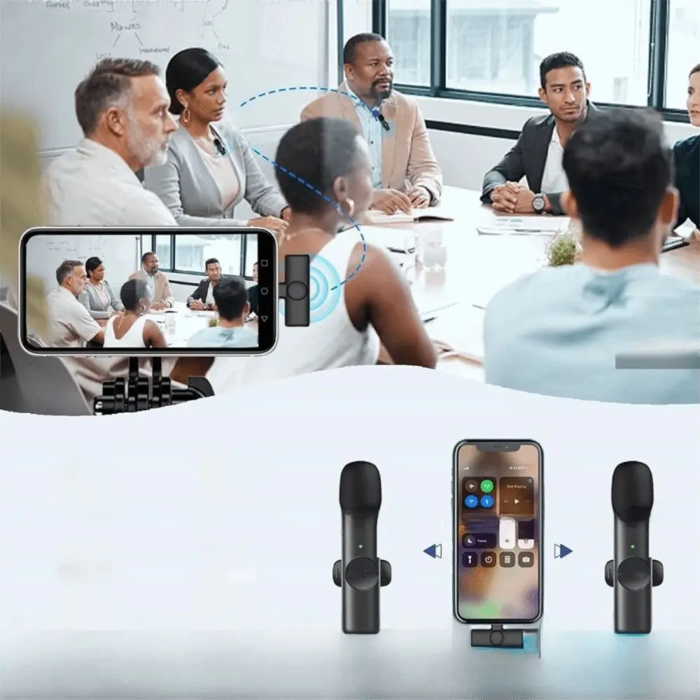 

Type-C Mic Mini Lavalier Microphone Noise Reduction Professional Mini Lapel Mic Wireless Black Wireless K11 Microphone