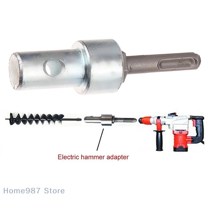 1PC Drill Connection Tool Converter 2 Slots Drill Bit Adapter SDS Shaft Arbor Connector For Earth Auger Head Power Tool Parts