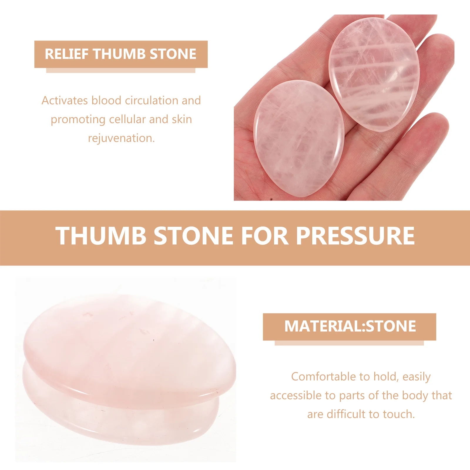 

2pcs Natural Green Aventurine Thumb Stones Polished Elliptical for Face Body Massage Relaxation Stress Relief Tools Promoting