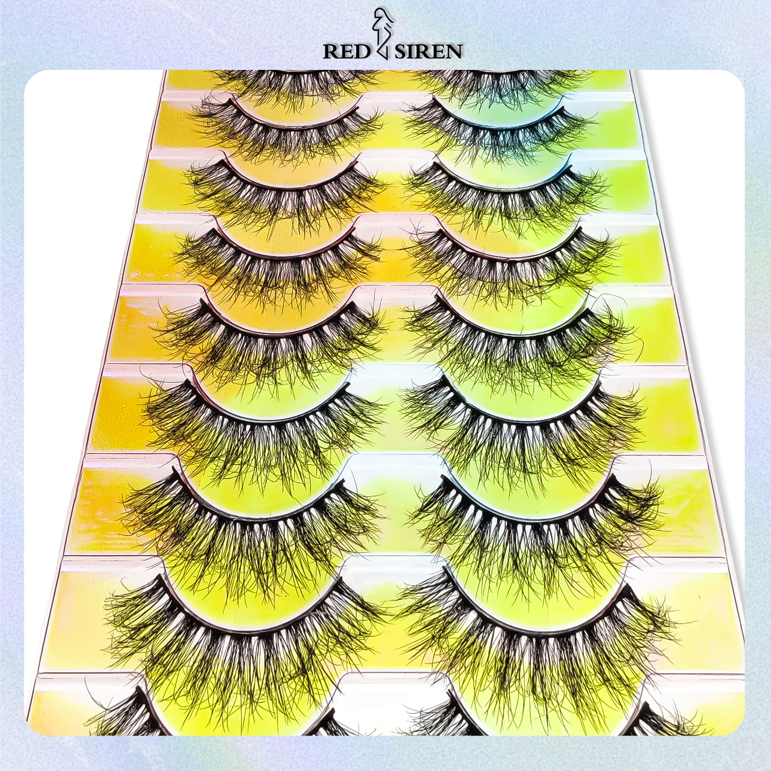 RED SIREN Lashes Fluffy Mink 10mm-15mm Short Wispy Natural False Eyelashes Free Shipping Korean Makeup