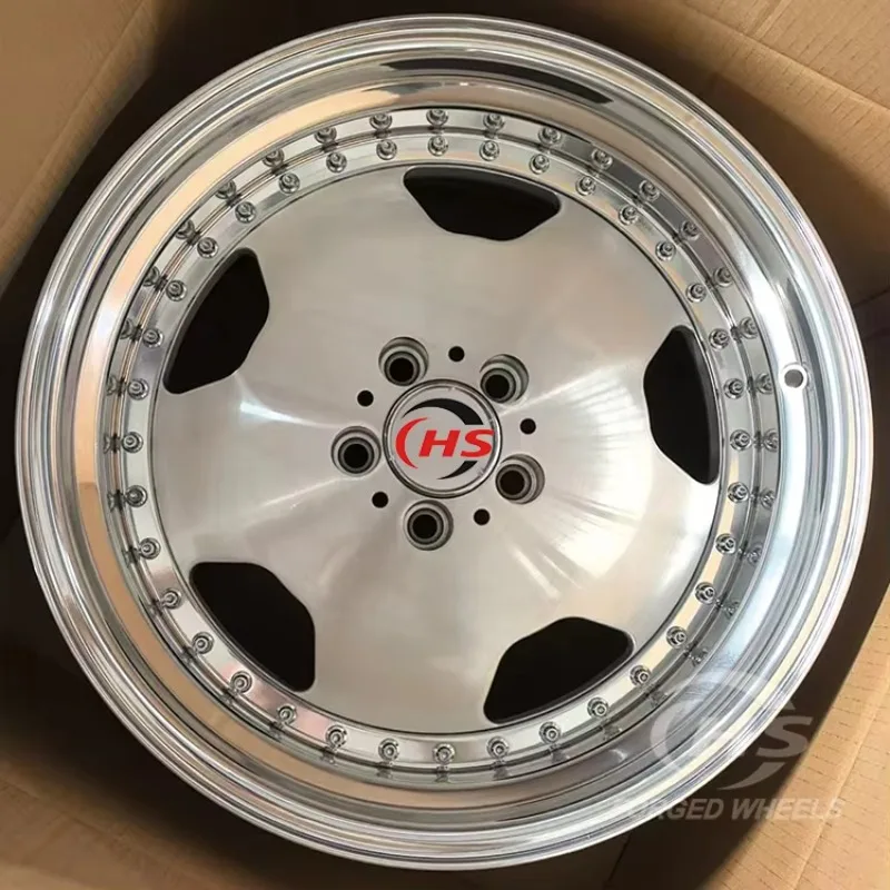 

Custom Rims Brush Polished Lip T6-6061 Aluminum Alloy 3-Piece Forged Wheels Rims for Mercedes W124 W126 W201 R129 W202 R170 Benz