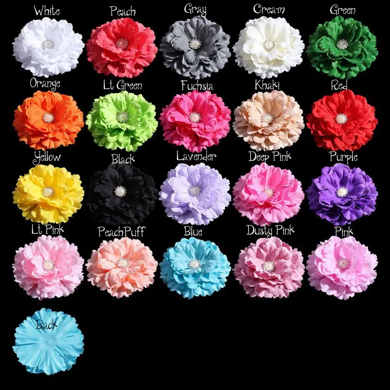 4pcs/lot 11CM 20 Colors Newborn DIY Chic Shabby Artificial Shaped Fabric Hair Flowers Bouquet For Wedding Bride Garland Home