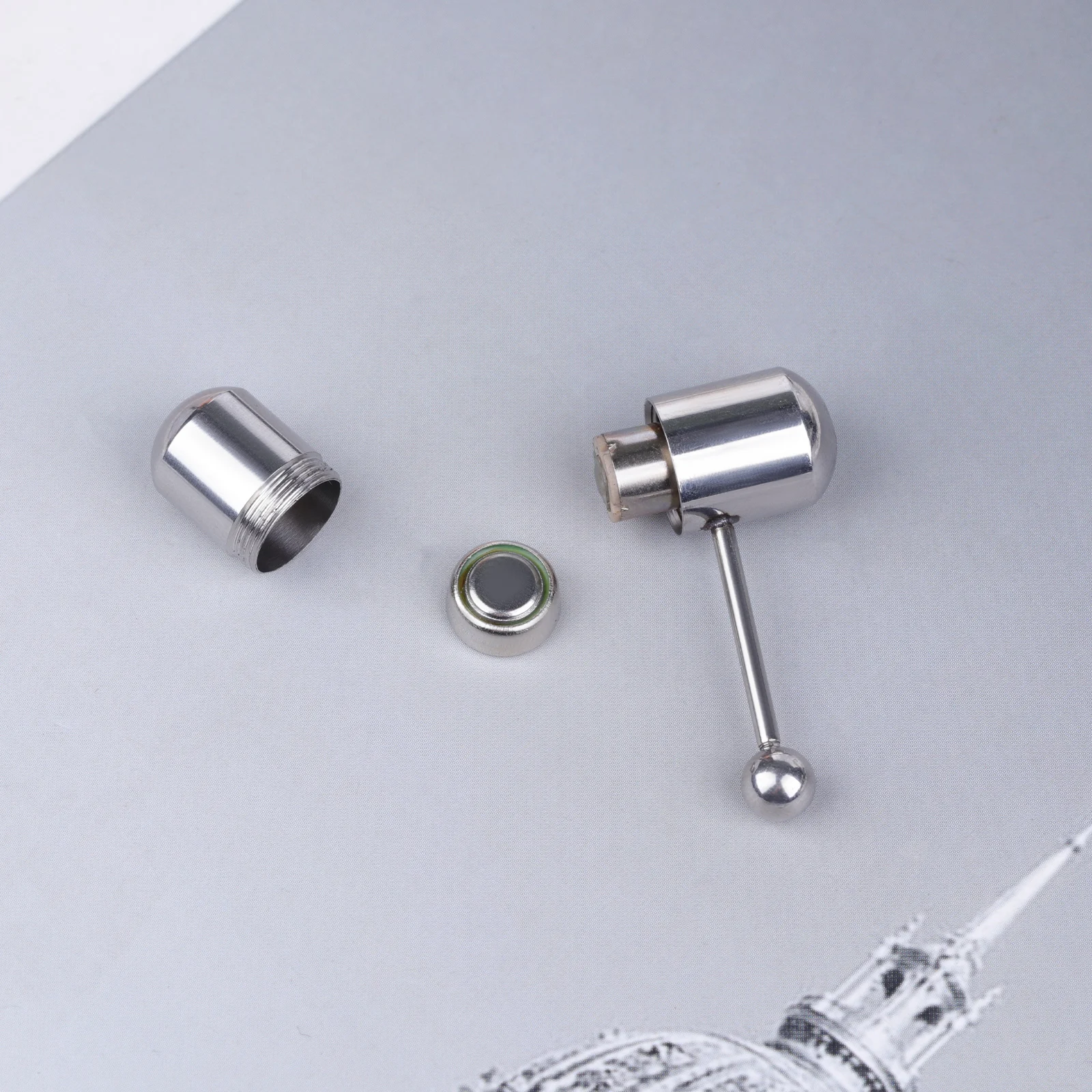 Stainless Steel Vibrating Silicone Tongue Ring - Massage Piercing Jewelry, Trendy Body Modification for Men Women view 6