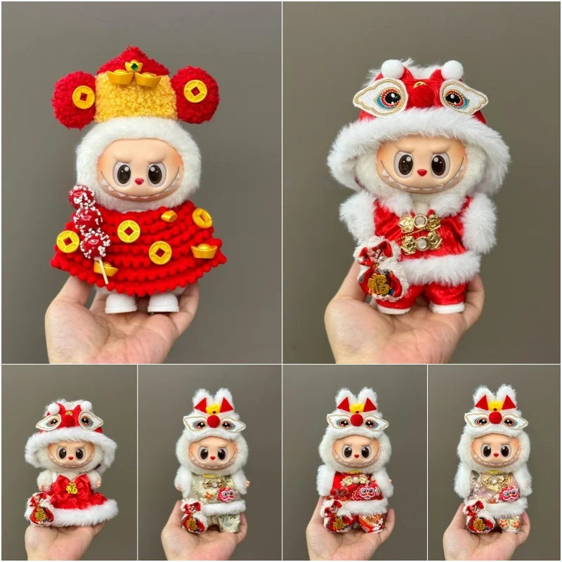 

Только одежда и аксессуары для Labubu V1, V2, V3 (15-17 см), набор аксессуаров для новогоднего образа (без куклы, без обуви)