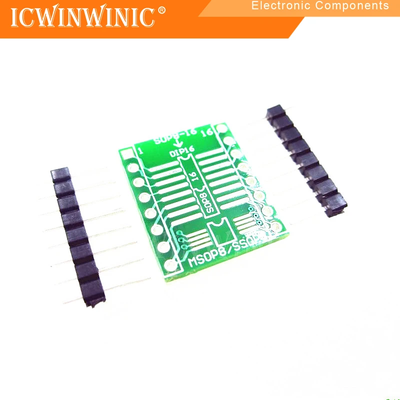 10 Stück MSOP8 TSSOP8 SOP8 breite und schmale SOP16 auf DIP16 Multifunktions-Adapterplatine
