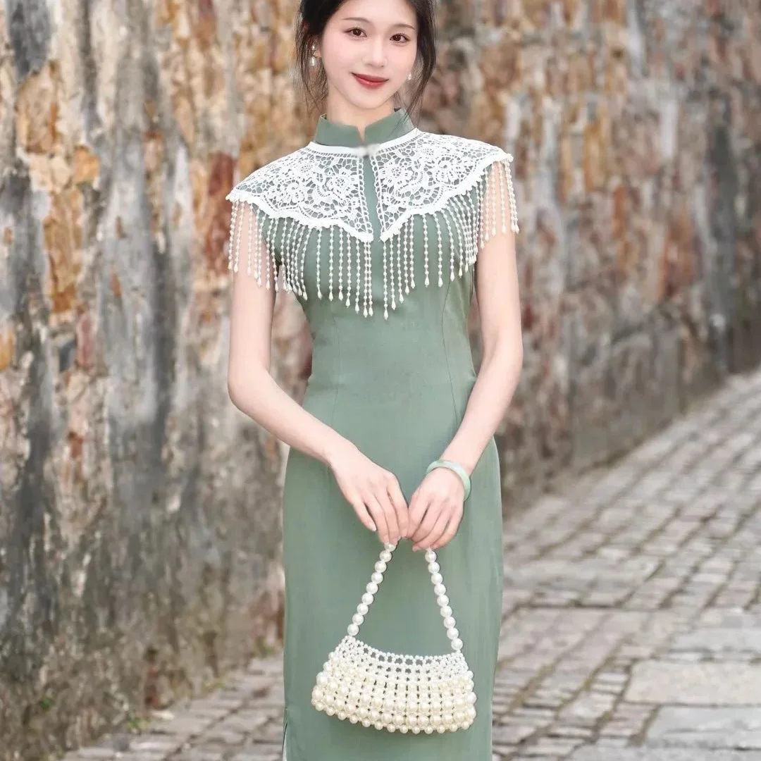 1 Piece of Elegant Hollow-Out Lace Shawl for Women, Beaded Tassel Shoulder Cape, Vintage Bridal Accessory, Suitable for Weddings, Balls, Cocktail Parties, and Formal Evening Dresses