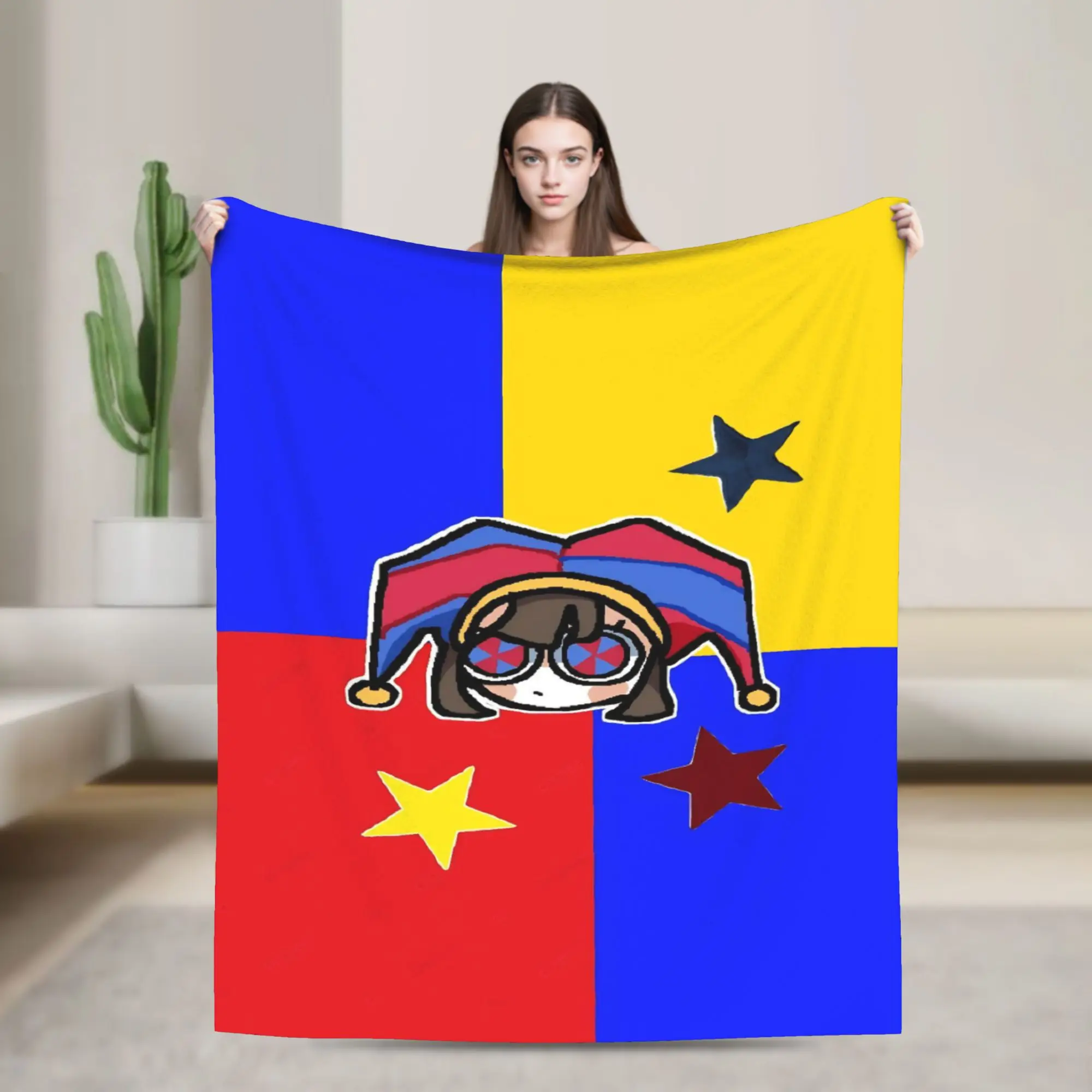 Cute Pomnis Blanket Flannel Decoration A-Amazings D-Digitals C-Circuse Super Warm Throw Blanket for Bedding Bedroom Bedspread